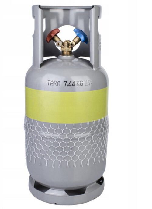 Butla do odzysku czynnika, dwuzaworowa szara 12,5L