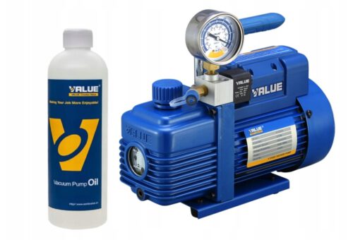 Pompa próżniowa do klimatyzacji VALUE V-i280SV 198 l./min dwustopniowa z wakuometrem i elektrozaworem