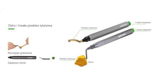 Gratownik ołówkowy z tytanowym stożkiem Wipcool HD-2